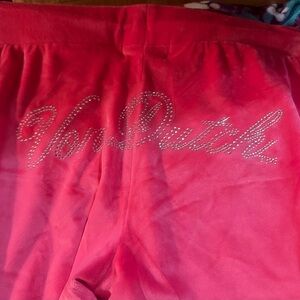 Von Dutch Hot Pink Velour Pants